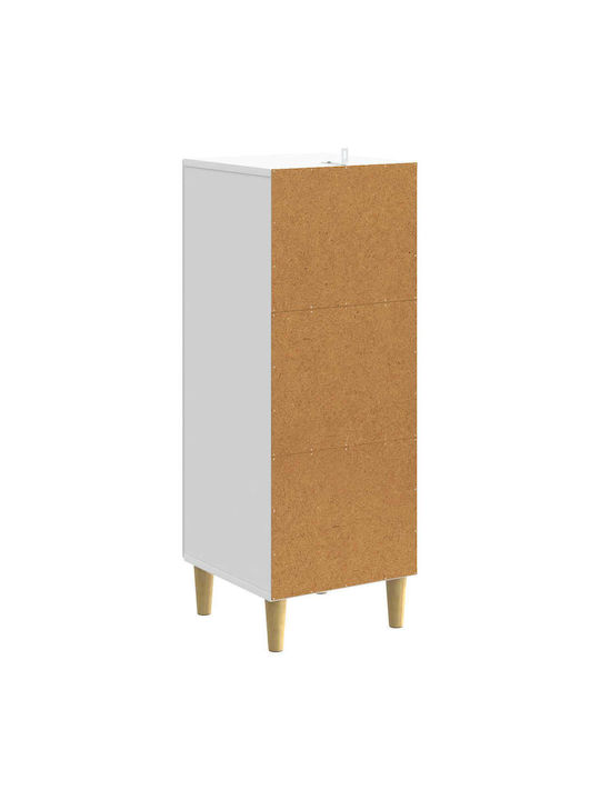 Wooden Storage Drawers with 3 Drawers L33xW34.5xH90cm