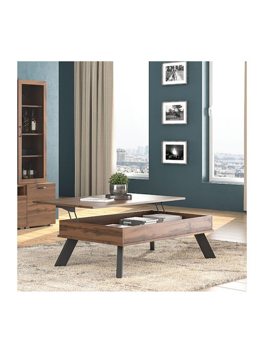 Măsuță Centrală Rectangulară Nr 12 din Lemn cu Mecanism de Ridicare Stejar Miere 119x66.5x41cm