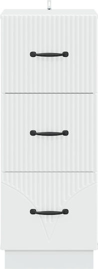 Comodă de Depozitare din Lemn cu 3 Sertare L33xl34,5xÎ87cm