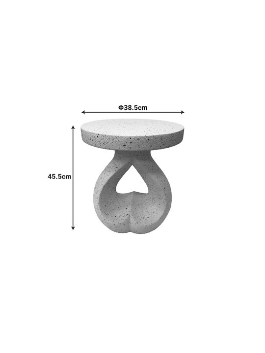 Round Side Table Belena Ecru W38.5xL38.5xH45.5cm