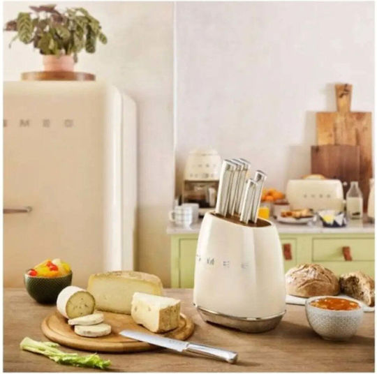 Smeg Комплект Ножове с Основа от Неръждаема Стомана 20см