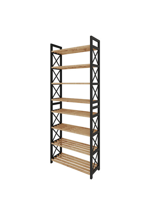 Black Bookcase 47x18x120cm