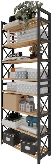 Black Bookcase 47x18x120cm