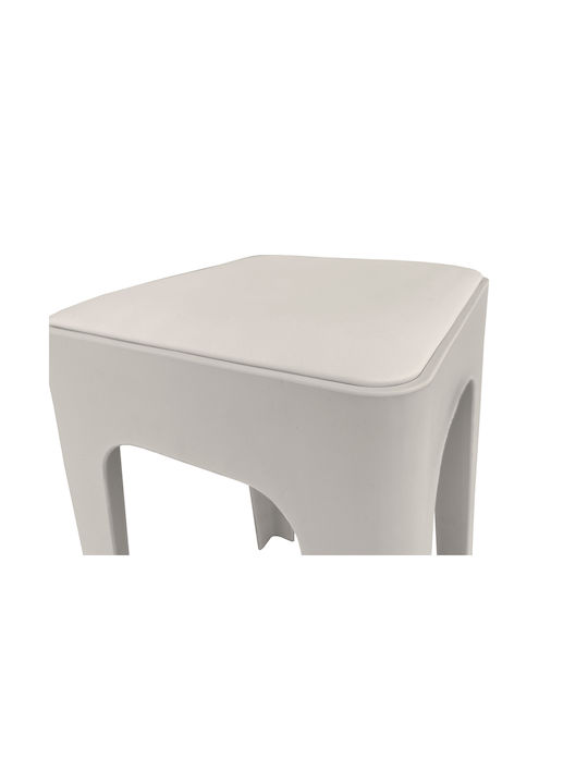 Garden Stool Outdoor Polypropylene 685700 with Beige Cushion 28x28x47cm