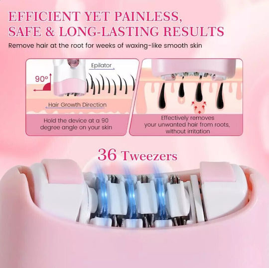 Kemei Αποτριχωτική Μηχανή Epilator για Πρόσωπο & Μπικίνι KM-196