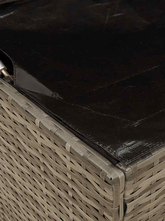 vidaXL Outdoor Storage Box Rattan Gray L100xW55xH55.5cm