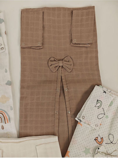 SteweHome Brown Stroller Blanket