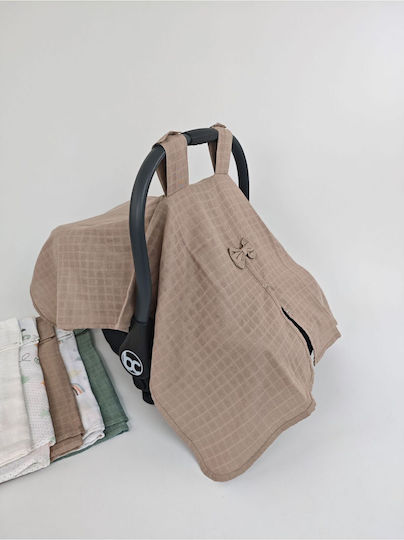 SteweHome Brown Stroller Blanket