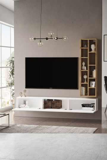 Wohnzimmer TV-Einheit Weiß M175xB27xH145cm