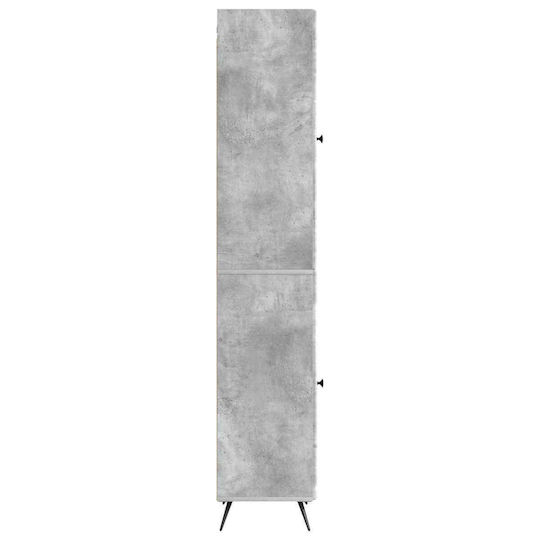 vidaXL Стенна Колона За Баня 33x34.5x90см Сива