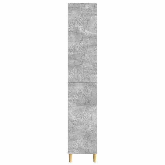 vidaXL Στήλη Μπάνιου Τοίχου Μ33xΒ34.5xΥ90cm Γκρι