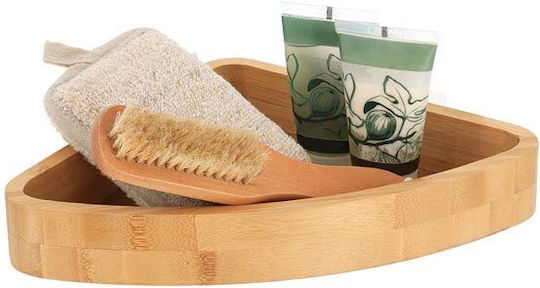 Wooden Corner Wall Mounted Bathroom Shelf