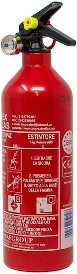 PS1-X Extinctoare Auto Pentru Incendii Pulbere Uscată 8A 34B C 1kg