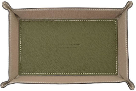 Leather Decorative Tray Tl142619 Olive Green