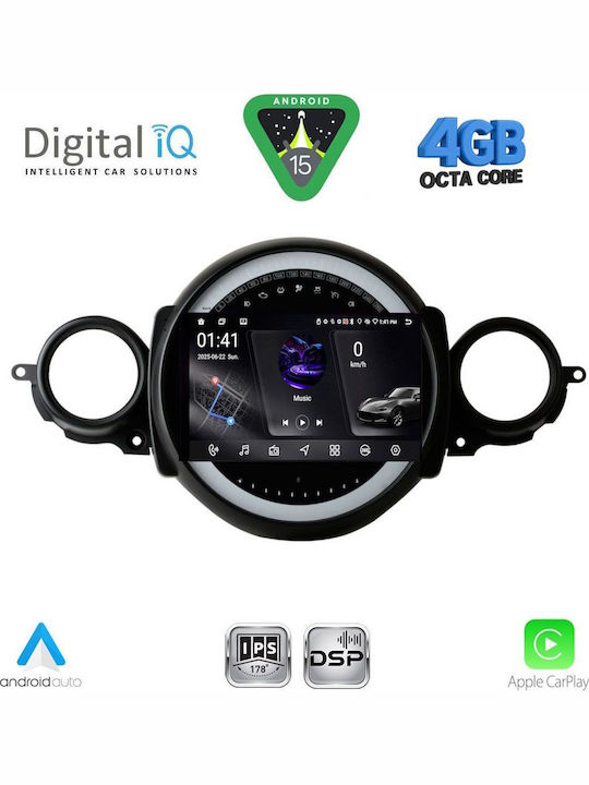 Digital IQ Auto-Audiosystem für Mini Cooper 2000-2006 Bluetooth USB Eingebautes Wi-Fi GPS Apple CarPlay Android Auto mit Touchscreen 9 Zoll DIGITAL IQ RSG 6063 CPA