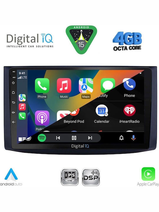 Digital IQ Car Audio System for Chevrolet Aveo 2006-2010 Bluetooth USB WiFi GPS Apple CarPlay Android Auto with 9" Touch Screen