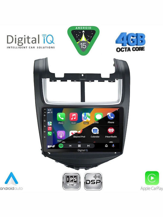 Digital IQ Car Audio System for Chevrolet Aveo 2014-2017 Bluetooth USB WiFi GPS Apple CarPlay Android Auto with 9" Touch Screen