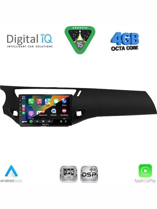 Digital IQ Car Audio System for Citroen C3 / DS3 2009-2016 (Bluetooth/USB/WiFi/GPS/Apple CarPlay/Android Auto) with 9" Touch Screen