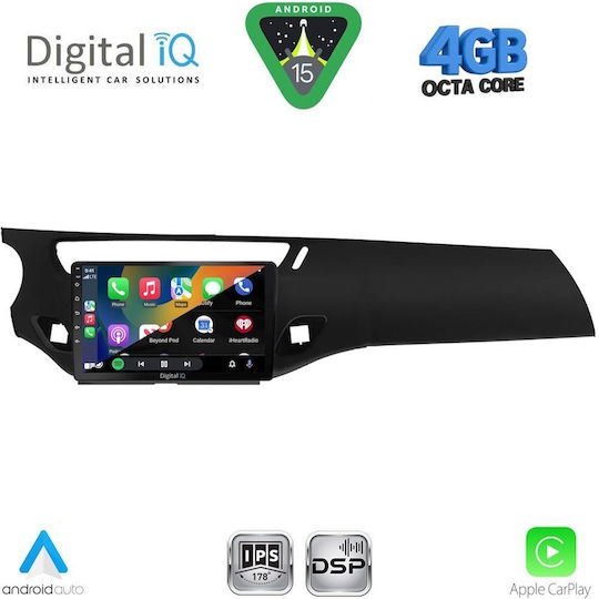 Digital IQ Car Audio System for Citroen C3 / DS3 2009-2016 (Bluetooth/USB/WiFi/GPS/Apple CarPlay/Android Auto) with 9" Touch Screen