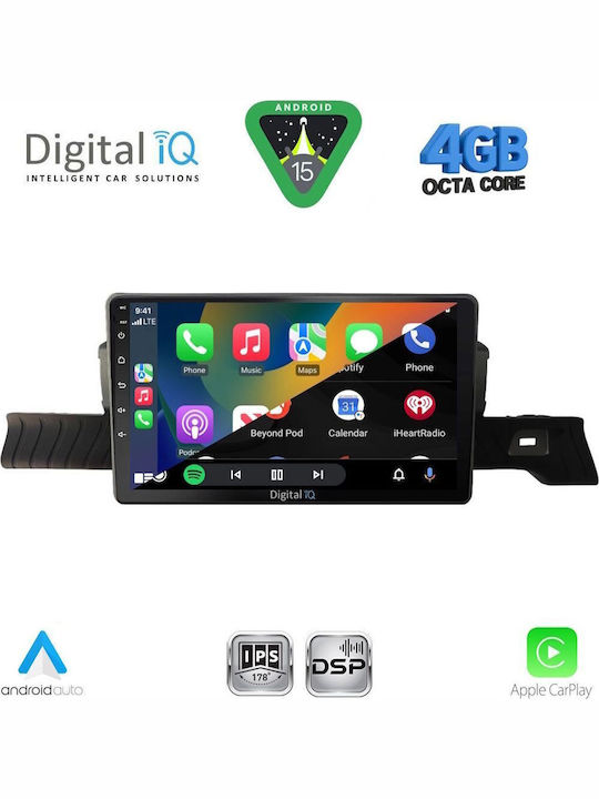 Digital IQ Автомобилна Аудио Система за Citroen C3 2024-2026 (Bluetooth/USB/WiFi/GPS/Apple CarPlay/Android Auto) с Touch Screen 9"