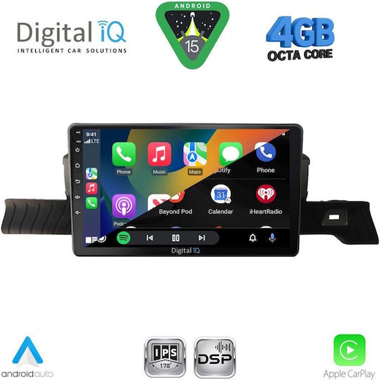 Digital IQ Ηχοσύστημα Αυτοκινήτου για Citroen C3 2024-2026 (Bluetooth/USB/WiFi/GPS/Apple-Carplay/Android-Auto) με Οθόνη Αφής 9"