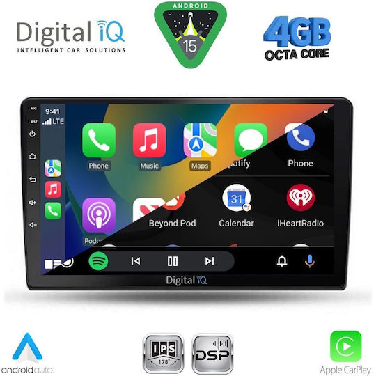 Digital IQ Ηχοσύστημα Αυτοκινήτου για Renault Logan Dacia Duster / Logan / Sandero 2006-2012 (Bluetooth/USB/WiFi/GPS/Apple-Carplay/Android-Auto) με Οθόνη Αφής 9"