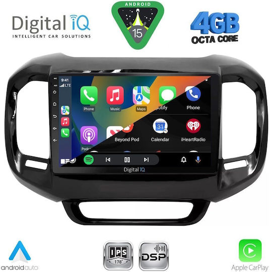 Digital IQ Car Audio System for Fiat Toro 2017 (Bluetooth/USB/WiFi/GPS/Apple CarPlay/Android Auto) with 9" Touch Screen