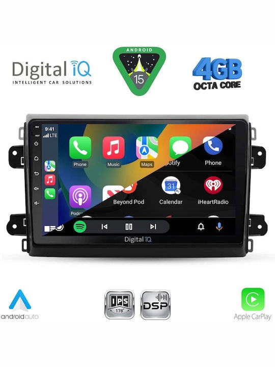 Digital IQ Car Audio System for Fiat Ducato 2021 (Bluetooth/USB/WiFi/GPS/Apple CarPlay/Android Auto) with 9" Touch Screen