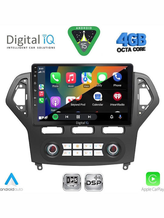 Digital IQ Ηχοσύστημα Αυτοκινήτου για Ford Kuga / C-Max 2013-2019 (Bluetooth/USB/WiFi/GPS/Apple-Carplay/Android-Auto) με Οθόνη Αφής 9"