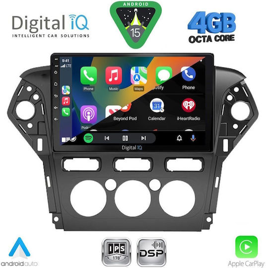 Digital IQ Car Audio System for Ford Mondeo 2011-2013 with A/C (Bluetooth/USB/WiFi/GPS/Apple CarPlay/Android Auto) with 10" Touch Screen