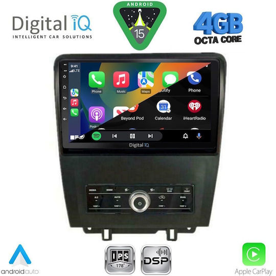 Digital IQ Ηχοσύστημα Αυτοκινήτου για Ford Mustang 2010-2015 (Bluetooth/USB/WiFi/GPS/Apple-Carplay/Android-Auto) με Οθόνη Αφής 9"