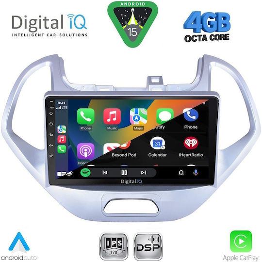 Digital IQ Car Audio System for Ford Ka 2017 (Bluetooth/USB/WiFi/GPS/Apple CarPlay/Android Auto) with 9" Touch Screen