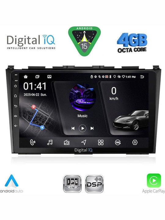 Digital IQ Car Audio System for Honda Civic 2012-2016 Bluetooth USB WiFi GPS Apple CarPlay Android Auto with 9" Touch Screen