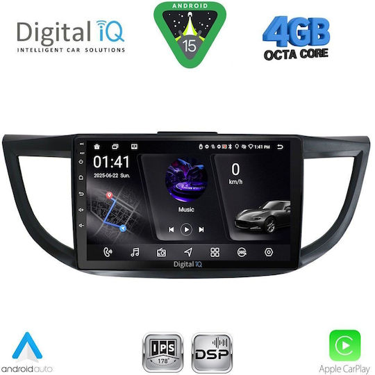Digital IQ Ηχοσύστημα Αυτοκινήτου για Honda Civic 2012-2016 (Bluetooth/USB/WiFi/GPS/Apple-Carplay/Android-Auto) με Οθόνη Αφής 9"