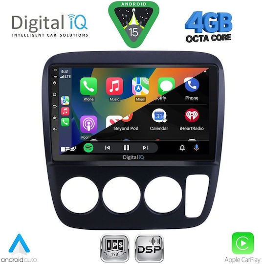 Digital IQ Car Audio System for Honda CR-V 1996-2006 with A/C Bluetooth USB WiFi GPS Apple CarPlay Android Auto with 9" Touch Screen