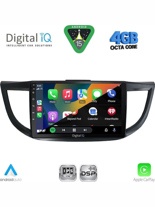 Digital IQ Car Audio System for Honda Civic 2012-2016 Bluetooth USB WiFi GPS Apple CarPlay Android Auto with 9" Touch Screen