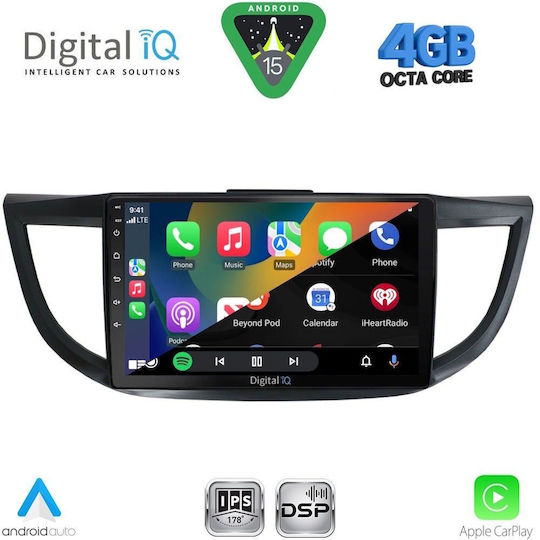 Digital IQ Ηχοσύστημα Αυτοκινήτου για Honda Civic 2012-2016 (Bluetooth/USB/WiFi/GPS/Apple-Carplay/Android-Auto) με Οθόνη Αφής 9"