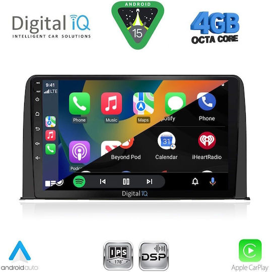 Digital IQ Ηχοσύστημα Αυτοκινήτου για Honda Civic 2012-2016 (Bluetooth/USB/WiFi/GPS/Apple-Carplay/Android-Auto) με Οθόνη Αφής 9"