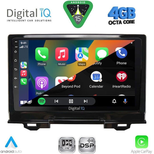 Digital IQ Car Audio System for Honda HR-V 2021 (Bluetooth/USB/WiFi/GPS/Apple CarPlay/Android Auto) with 9" Touch Screen