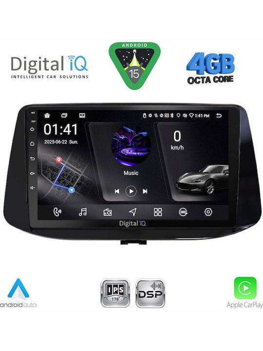 Digital IQ Car Audio System for Hyundai i20 2018-2021 Bluetooth USB WiFi GPS Apple CarPlay Android Auto with 9" Touch Screen