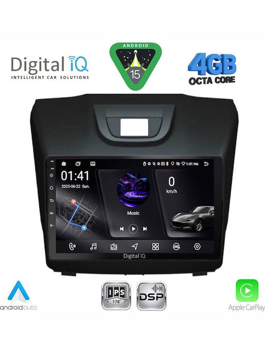 Digital IQ Car Audio System Isuzu D-Max 2002-2008 Bluetooth USB WiFi GPS Apple CarPlay Android Auto with 9" Touch Screen