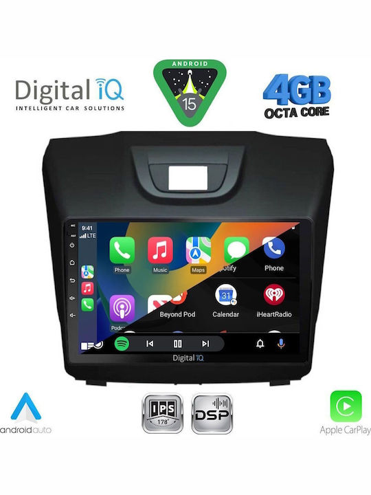 Digital IQ Car Audio System Isuzu D-Max 2012-2020 (Bluetooth/USB/WiFi/GPS/Apple CarPlay/Android Auto) with 9" Touch Screen