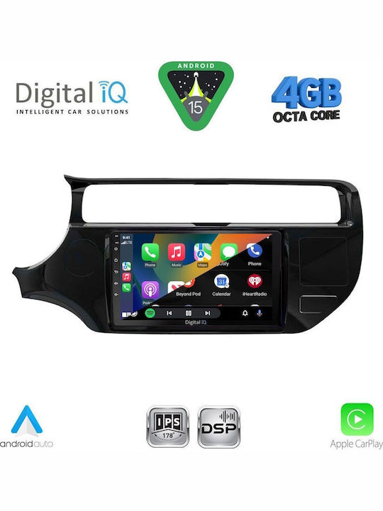 Digital IQ Car Audio System for Kia Rio 2015-2018 (Bluetooth/USB/WiFi/GPS/Apple CarPlay/Android Auto) with 9" Touch Screen
