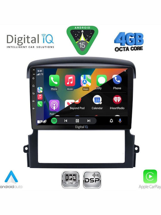 Digital IQ Car Audio System for Kia Sorento 2006-2009 Bluetooth USB WiFi GPS Apple CarPlay Android Auto with 9" Touch Screen