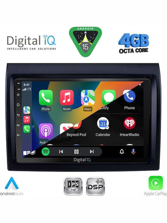 Digital IQ Car Audio System for Fiat Ducato 2006-2011 Bluetooth USB WiFi GPS Apple CarPlay Android Auto with 9" Touch Screen