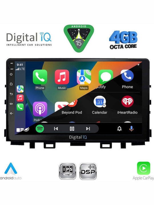 Digital IQ Car Audio System for Kia Rio Stonic 2018 with Touch Screen 9" Bluetooth USB Wi-Fi GPS Apple CarPlay Android Auto Digital IQ RSG 6316 CPA