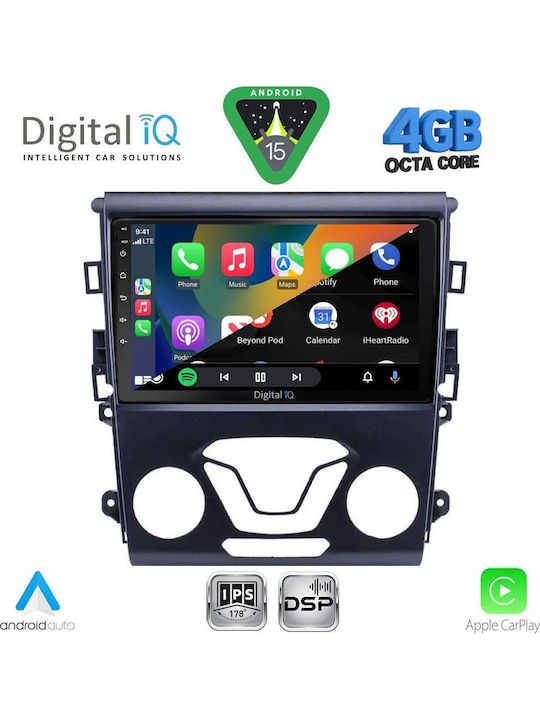 Digital IQ Car Audio System for Ford Mondeo 2014-2023 with A/C (Bluetooth/USB/WiFi/GPS/Apple CarPlay/Android Auto) with 9" Touch Screen