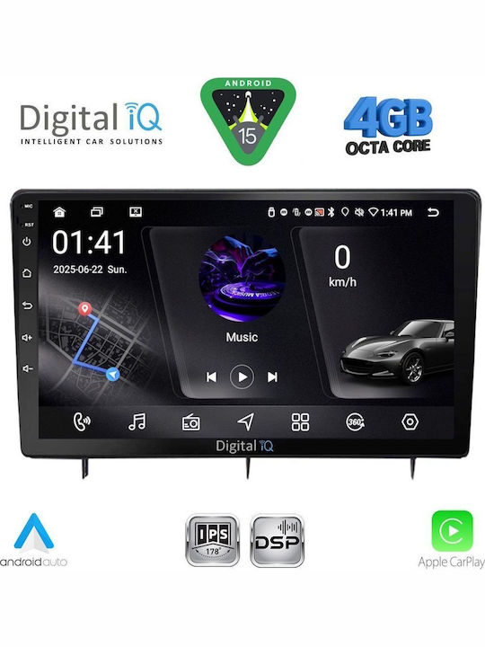 Digital IQ Car Audio System for Honda Civic 2012-2016 Bluetooth USB WiFi GPS Apple CarPlay Android Auto with 9" Touch Screen