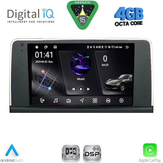 Digital IQ Car Audio System for BMW Series 1 2004-2013 with A/C Bluetooth USB WiFi GPS Apple CarPlay Android Auto with 9" Touch Screen