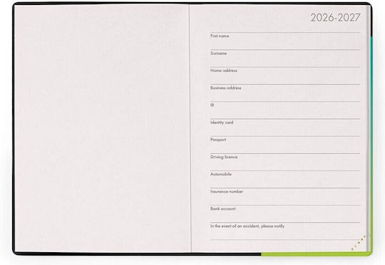 Legami Milano Εβδομαδιαία Ατζέντα 2026/27 Shades Green 9.5x13.5εκ.